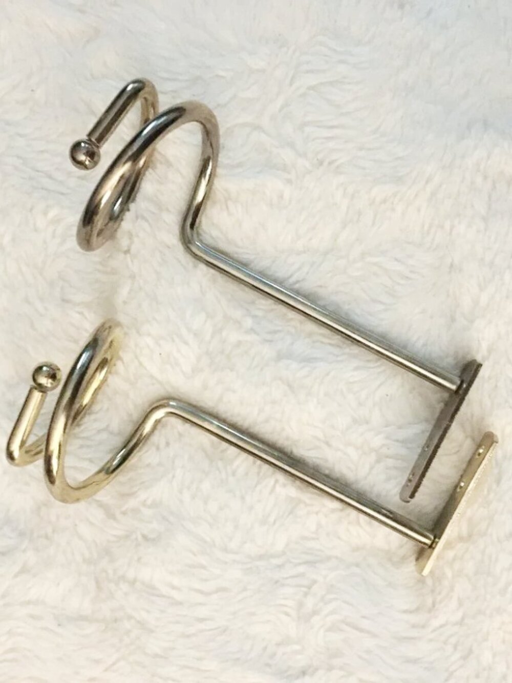 Bouclair Gold Curtain Brackets | Hollywood Regency Window Hardware